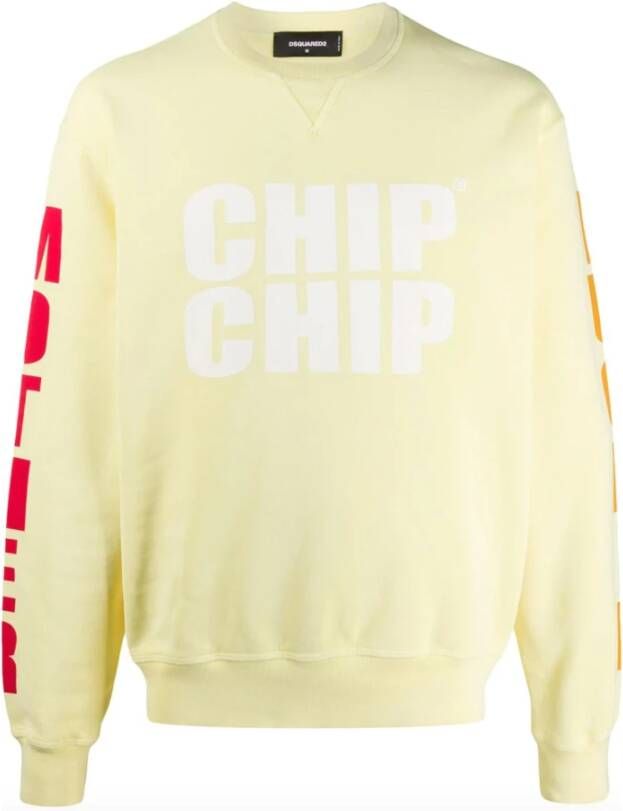 Dsquared2 Truien & Vesten Geel Heren