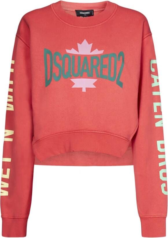 Dsquared2 Sweatshirts , Oranje, Dames