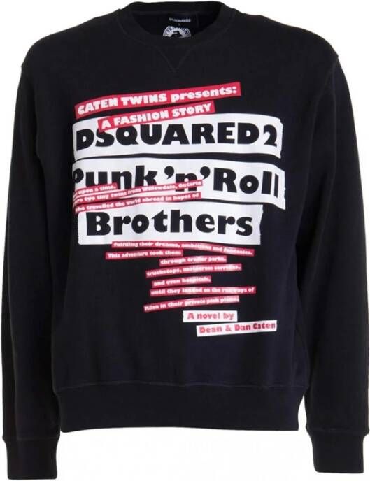 Dsquared2 Punk n Roll Brothers Sweatshirt , Zwart, Heren