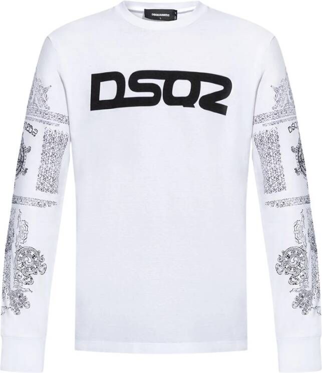 Dsquared2 T shirt with long sleeves , Wit, Heren