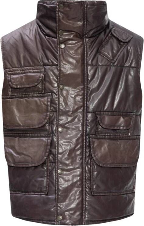 Dsquared2 Vest met standkraag , Bruin, Heren