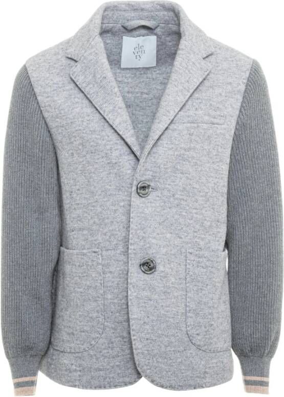 Eleventy Met één borsten , Grijs, Heren