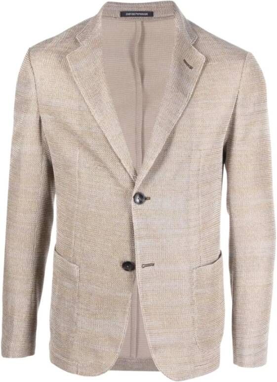 Emporio Armani Blazers , Beige, Heren
