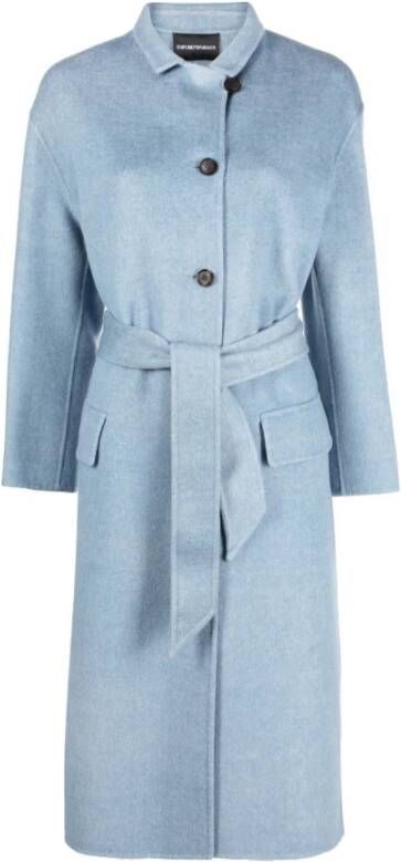 Emporio Armani Trenchcoats & Mantels Blauw Dames