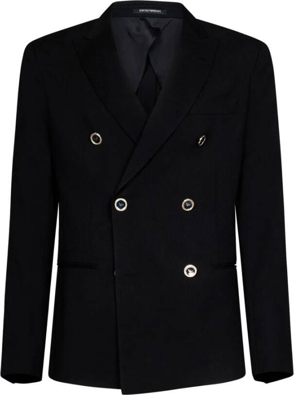 Emporio Armani Men& Clothing Outerwear Black Ss23 , Zwart, Heren