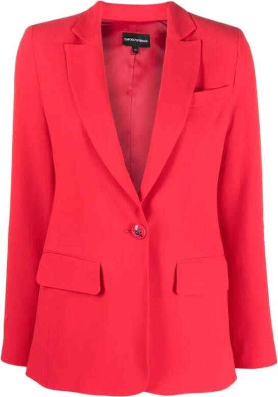 Emporio Armani Viscose zachte jas , Rood, Dames