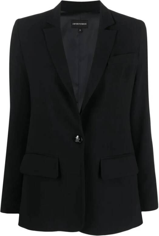 Emporio Armani Viscose zachte jas , Zwart, Dames