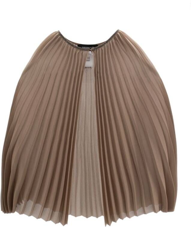 Fabiana Filippi Vrouwen S Kledingoverhemden Desert Rose Ss23 , Bruin, Dames