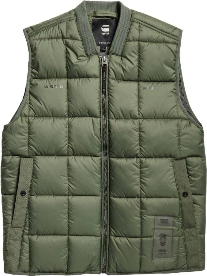 G-Star Meefic quilted vest bodywarmer G star, Groen, Heren online kopen