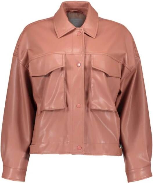 Geisha Leren en Suède Jassen Roze Dames