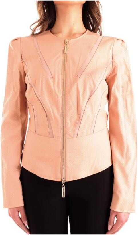 Guess Leren en Suède Jassen Beige Dames