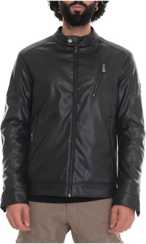 Guess Leren Jassen Zwart Heren