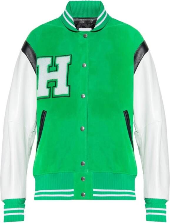 Halfboy Suède bomberjack , Groen, Dames