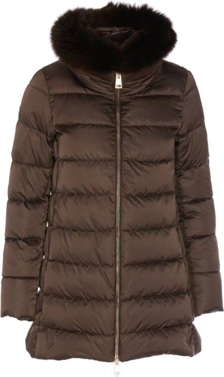Herno Gewatteerde Jassen Bruin Dames