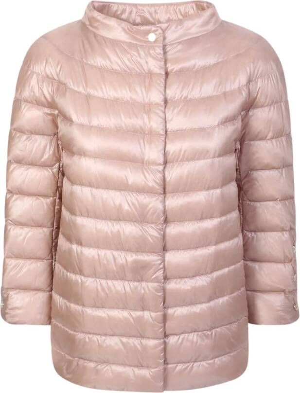 Herno Cape made from iconic ultralight nylon fabric in pink , Roze, Dames