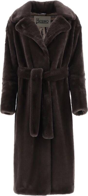 Herno Lange zachte jas , Bruin, Dames