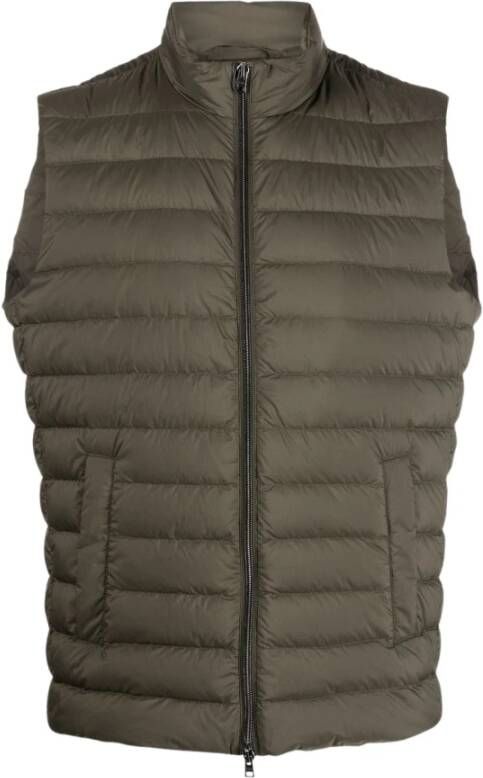Herno Men Clothing Vests Green , Groen, Heren
