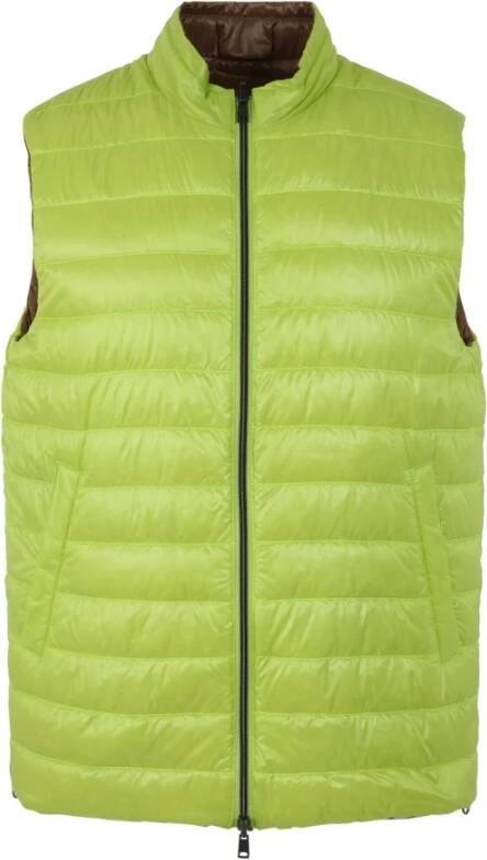 Herno Nylon Ultralight Reversible Gilet , Groen, Heren