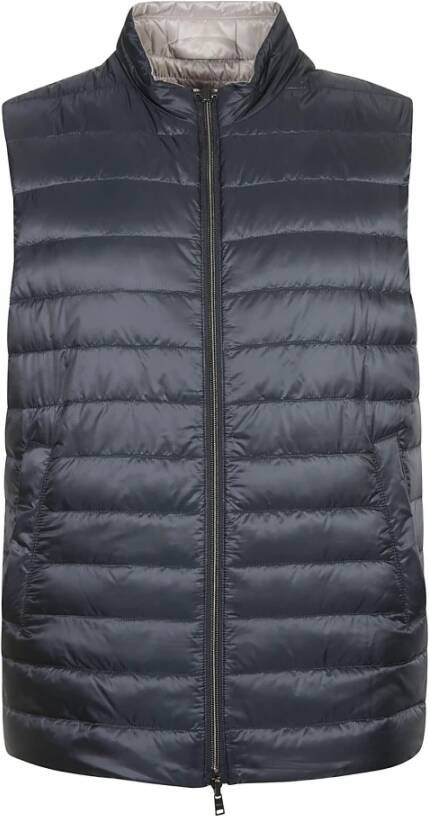 Herno Omkeerbare mouwloze jas , Blauw, Heren