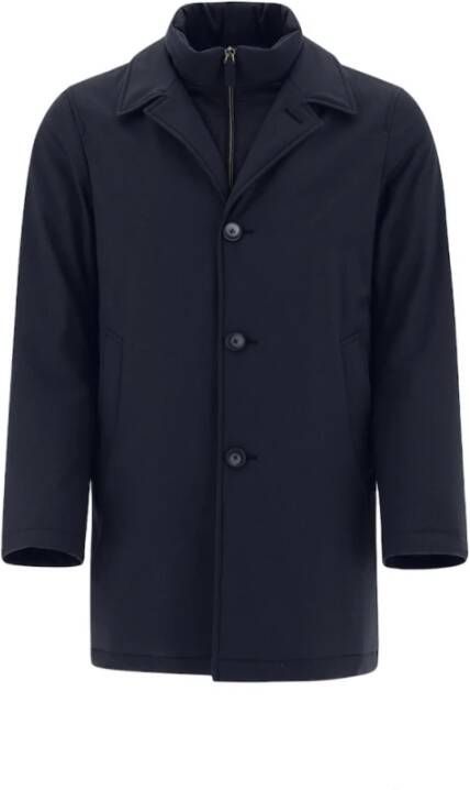 Herno Single Breasted Coats , Blauw, Heren