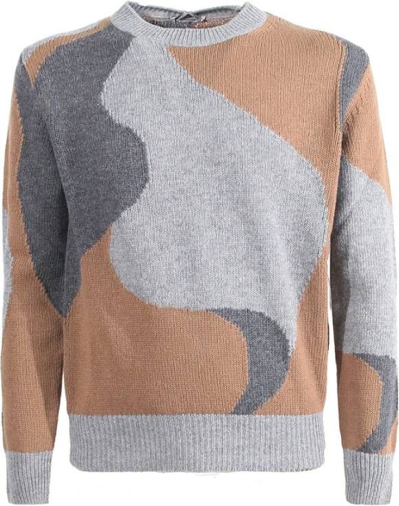 Herno sweaters lichtgrijs , Grijs, Heren