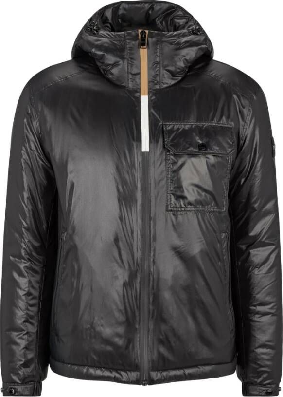 Hugo Boss Black Coats Black , Zwart, Heren