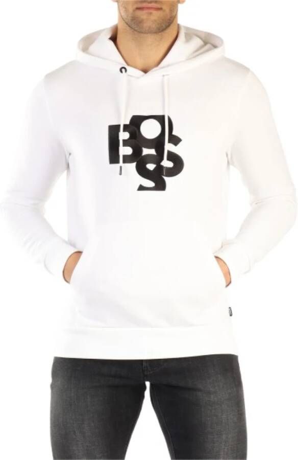 Hugo Boss Hoodies & sweatvesten Wit Heren