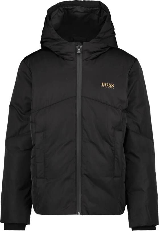 Hugo Boss Fancy puffer jack met donsvulling en capuchon