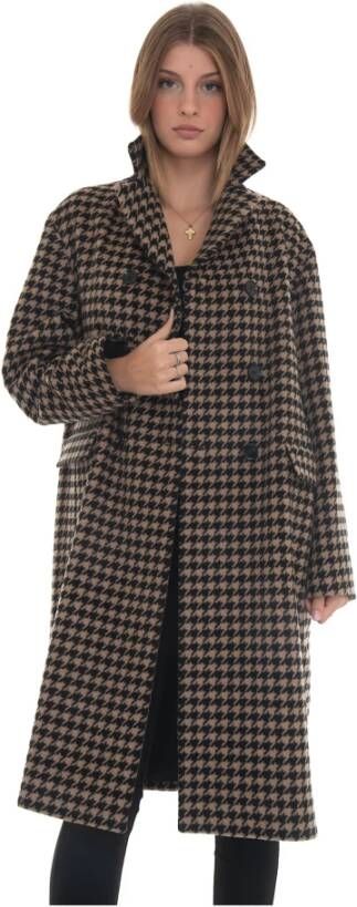 Hugo Boss Jas met dubbele rij knopen , Bruin, Dames