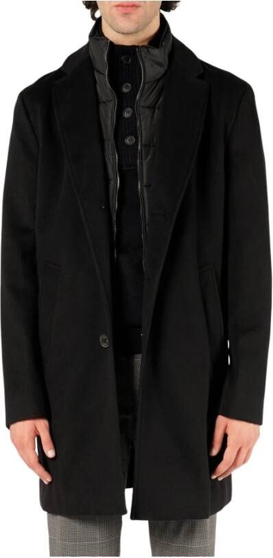 Hugo Boss Jas met enkele rij knopen , Zwart, Heren