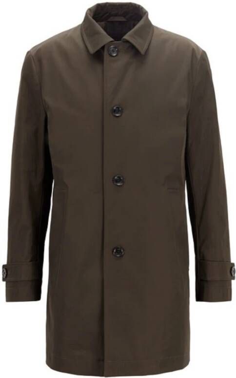 Hugo Boss Cappotto corto idrorepellente twill tecnico Tortora Dais16 50394118