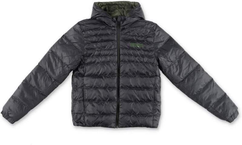 Hugo Boss Piumino Reversibile in Nylon Con Cappuccio | Nylon Reversible Down Feather Jacket with Hood , Groen, Unisex