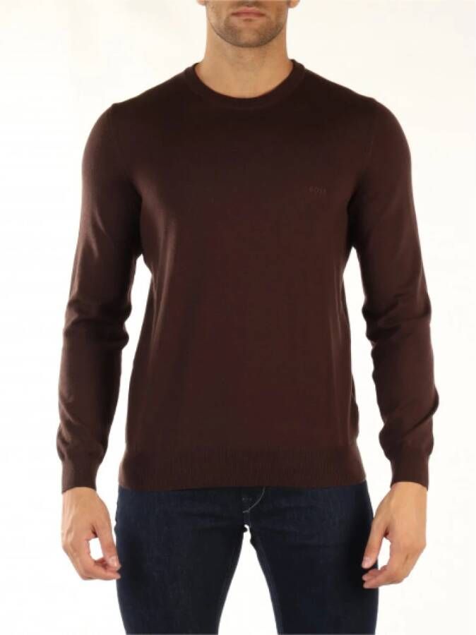 Hugo Boss Truien met ronde hals , Bruin, Heren