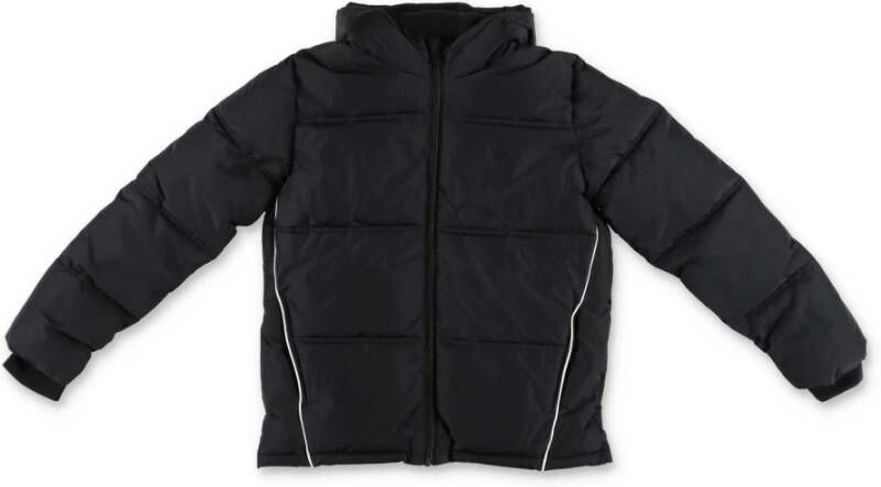 Hugo Boss Zwarteylon Gededed Jacket met kap , Zwart, Heren