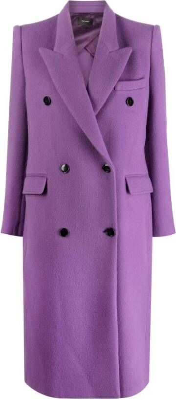 Isabel marant Frakke med dobbeltradet ærme , Paars, Dames