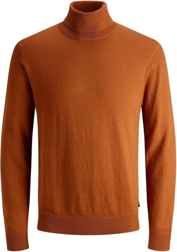 jack & jones Knit Roll Neck STS , Oranje, Heren