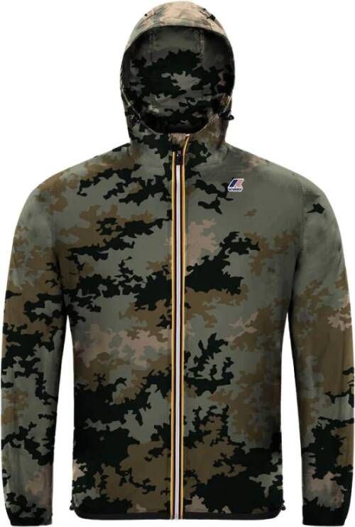 K-way De echte 3.0 Claude grafische jas K Way, Groen, Heren