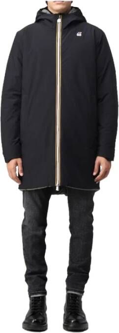 K-way Jacob Warm dubbele jas K Way, Zwart, Unisex