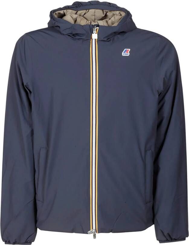 K-way Jacques Warm dubbele jas K Way, Blauw, Heren