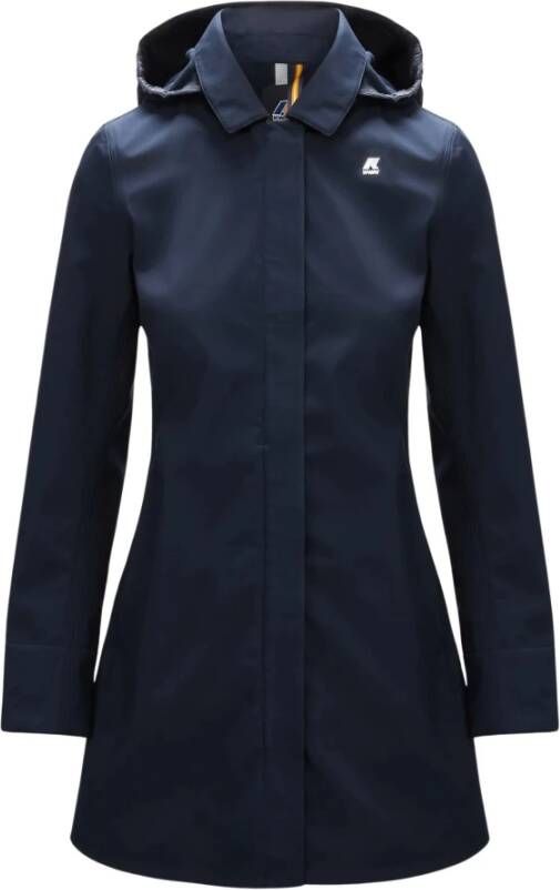 K-way K Way Coats Blue K Way, Blauw, Dames