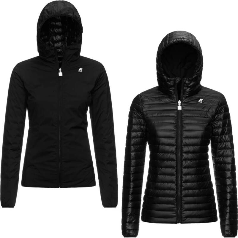 K-way Lily Thermo Light Revesible Jacket K Way, Zwart, Dames