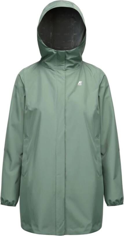 K-way Rain Jackets K Way, Groen, Dames