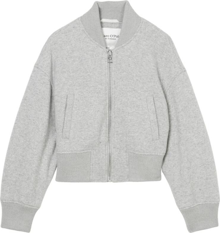 Marc O'Polo Elegant Jersey Bomber Jacket , Grijs, Dames