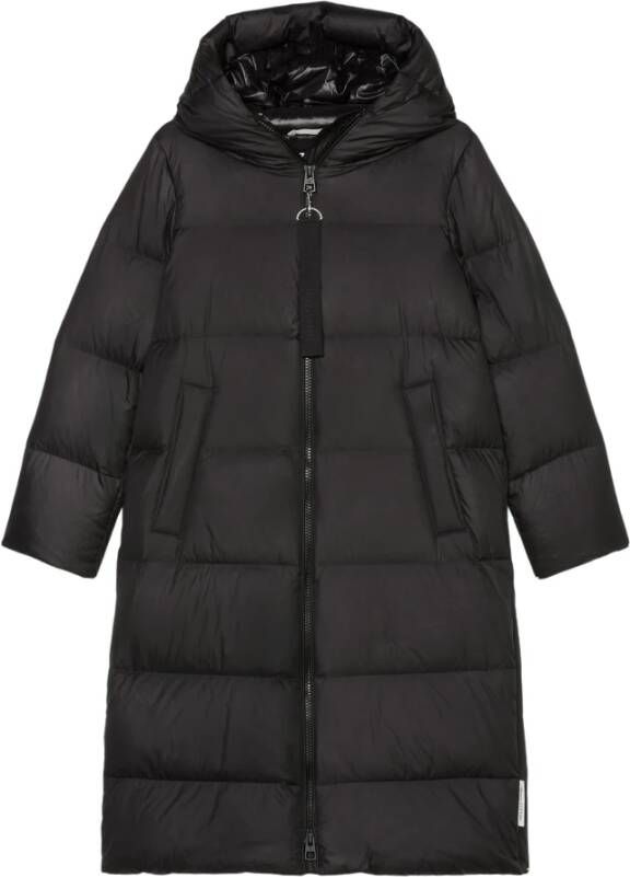 Marc O'Polo Hooded Down Puffer Coat , Zwart, Dames
