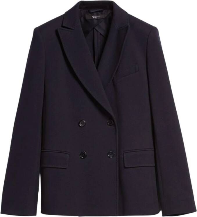 Max Mara Weekend Norcia Cotton Jersey Blazer , Blauw, Dames