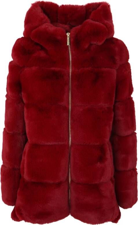 Michael Kors Faux bont zip voorjas , Rood, Dames