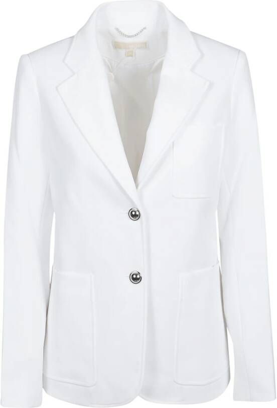 Michael Kors Patch Pocket Fitted Blazer , Wit, Dames