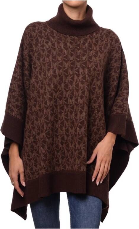 Michael Kors Poncho Donna , Bruin, Dames