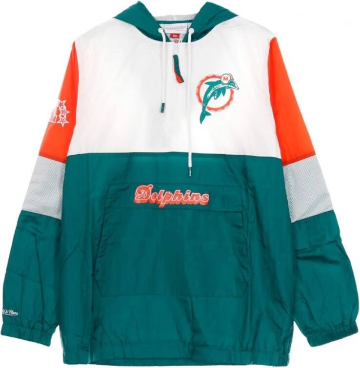 Mitchell & Ness NFL Surprise Win Wind Breaker Miadolol Windy Wind Jacket , Wit, Heren