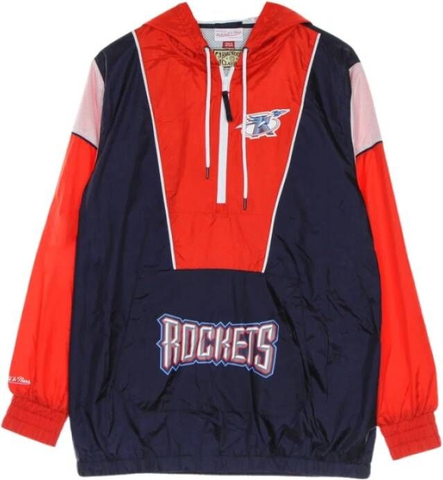Mitchell & Ness Threadable Wind Breakher NBA Hoogtepunt , Rood, Heren